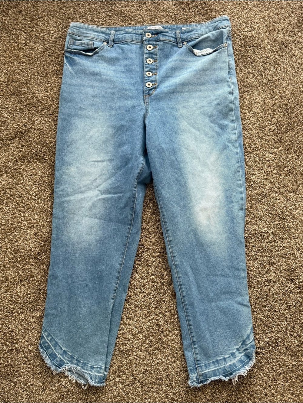 sofia jeans by sofia vergara Leslie Slim Straight Denim Jeans - Size 16